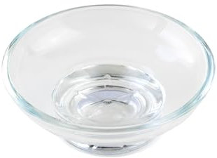 YOSSEE Glass Soap Dish – Replacement Soap Dish – Thick Clear Glass – Universal Fit for Bathroom, Shower & Sink