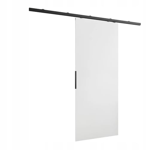 Kier Furniture - Schiebetüren Innen Malibu - Wandschiebetür - Schiebetür Links, Rechts - 16 mm laminierte Platte, Muster auf einer Seite der Tür - Weiß - 96cm