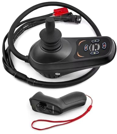 Pesfehhy Controlador de Joystick con Motor Cepillado de Doble Accionamiento de 24 V con Control Remoto, Corriente Máxima de 45 A para Silla de Ruedas Eléctrica de Interior y Bicicleta