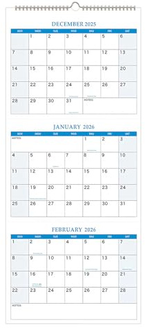 Calendario mensile, agenda pianificatore annuale, pianificatore da appendere per pianificazione familiare ufficio camera