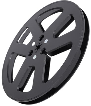 Zunate Carrete de Recogida Vacío de 7 Pulgadas, 6 Orificios, Brida NAB de Audio Abierta, Carrete de Recogida de Sonido de Grabación Vacío, Pieza de Repuesto para Máquina, Cubo Pequeño (BLACK)