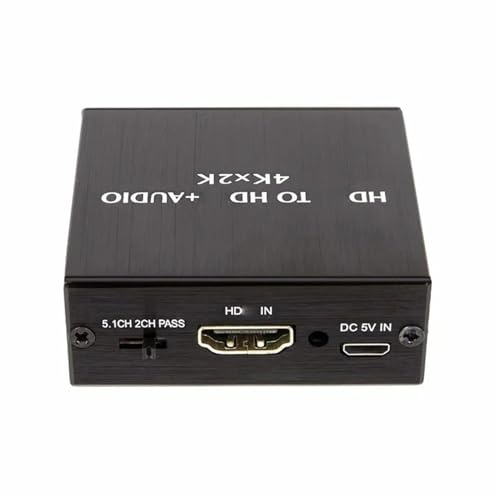 4K x 2K video- och ljudextraktor HDMI-kompatibel till 3,5 mm ljudkonverterare SPDIF optisk stereoutgångssplitteradapter för familj, bar, möte