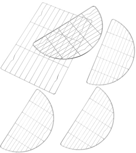 NUOBESTY 5pièces Cuisson Métallique De Refroidissement pour Barbecue Support pour Plancha Présentoir Maille pour Ustensiles Insert pour Cuisson Au Four