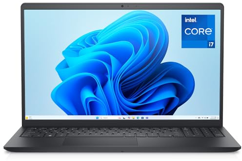 Dell 15 Laptop DC15250, 15.6 FHD 120Hz Anti-Glare, Intel Core i7-1355U, 16GB RAM, 512GB SSD, Intel UHD Graphics, Windows 11 Home, QWERTY UK, Carbon Black (Power Adapter Sold Separately)