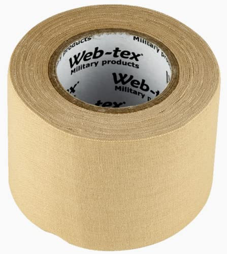 Web-tex - Cinta Adhesiva de Tela Muy Resistente - Ideal para Conseguir un Efecto Camuflaje - 10 Metros - Arena