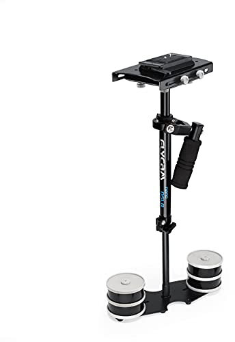 FLYCAM DSLR Nano 19/48cm Mini Steadycam palmare estabilizador cámara, carga útil 1.5kg/3lbs | Liberación rápida + bolsa de almacenamiento (DSLR-NANO-QR)