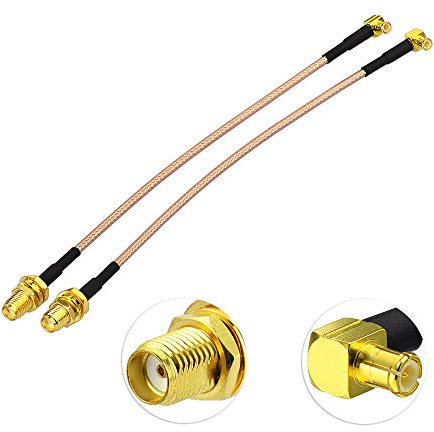 Eightwood 4G LTE Antena Dab + Antena MCX SMA Flexible Cable RG316 6 Pulgadas 15 cm 2 unids para Wirelesse 2.4 GHz WiFi Router de Antena