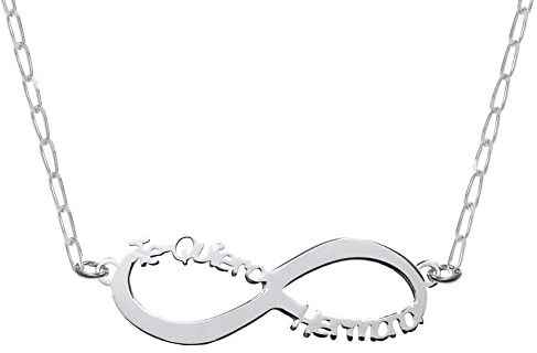 Collar infinito Te Quiero Hermana Plata de Ley 925 - Regalos para la mejor hermana