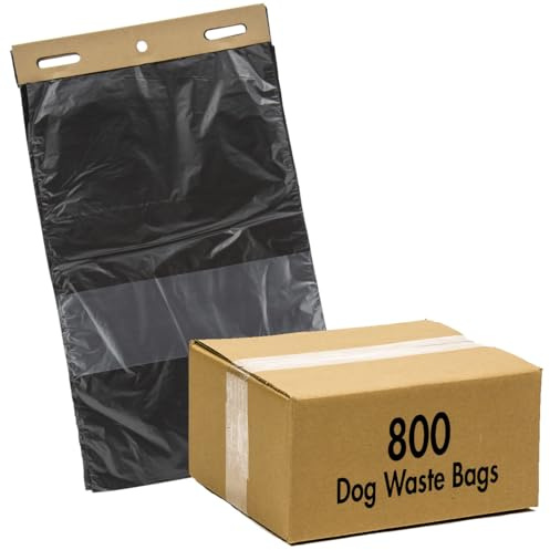Zero Waste USA® 800 Dog Waste Station Bags – ONEpul® Header Refill Bags – Dispense 1 Bag at a Time with Pull-Strap – Fits Most Dog Waste Hanging Bag Stations (8 Headers of 100 Bags)