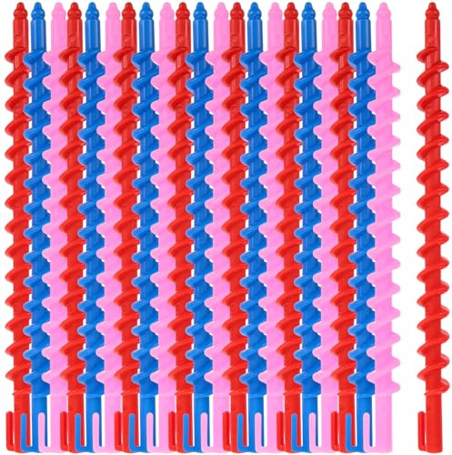 CANIGHT 20pcs Bigoudis à Friser pour Permanente Cheveux Boucle en Plastique, Outils de Bouclage de Cheveux Multifonctionnels pour Coiffure DIY et Fixation Solide Couleur Aléatoire