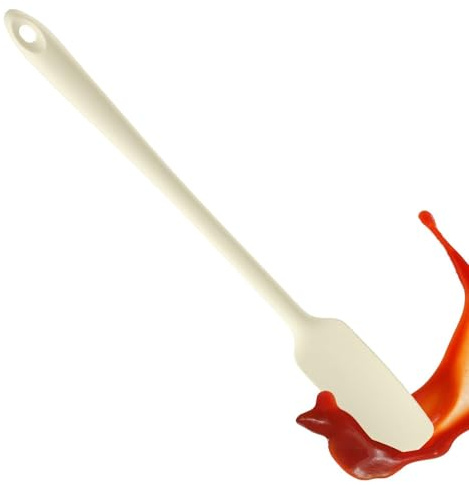 Silikon-Schaber Für Gläser – Espátula De Silicona Mango Largo Tarros | Raspador Botes Estrecho – Lengua Cocina Untador Mantequilla Para Repostería Pasteles Desayuno Hogar