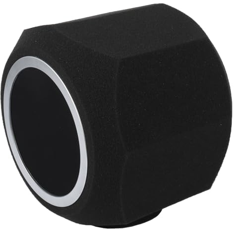 Aumotop Anti-wind Cap Mic Cover Foam Pop Filter Shield för Kondensatormikrofon, Brusreducering och Utblåsningsskydd för Sångare och Högtalare (Typ-B)