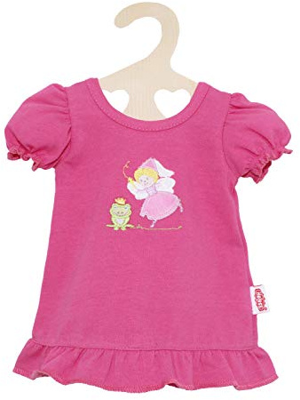 Heless 2265 - Nachthemd für Puppen, mit Fee und Frosch Motiv, in Pink, Größe 35 - 45 cm