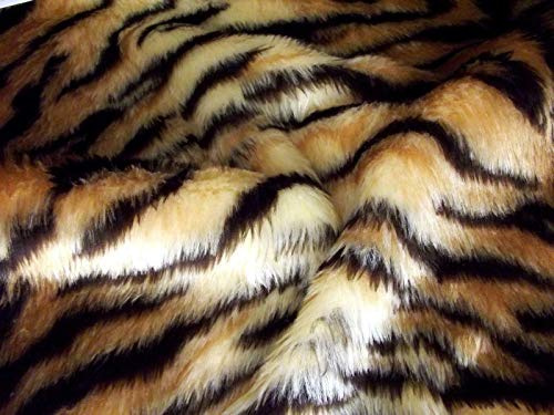 Animal Fun Kunstpelz Stoff Material - Tiger - Tiger, 1Mtr - 150cm x 100cm
