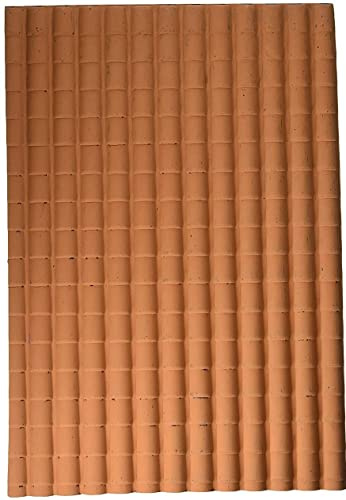 Rossi Rosa Dachplatte mit großen Dachziegeln, Mehrfarbig, 35 x 25 cm