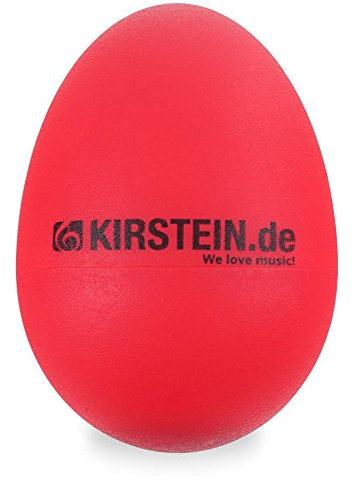 Kirstein ES-10R Egg Shaker (Light Version, Schüttelei, Percussion, Rassel, robuste Kunststoff-Hülle, durchsetzungsfähiger Klang) rot