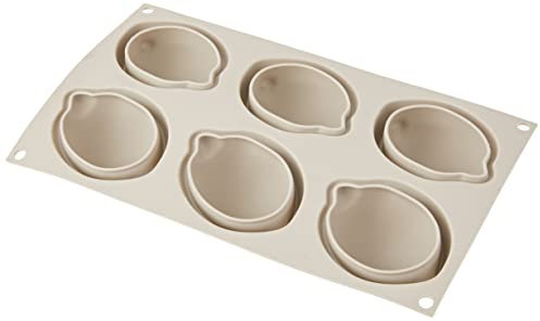 Silikomart DELIZIA AL Limone Molde de Silicon 3D Design 6 x 106 ml, Gris Claro, 85 x 59 h 42 mm