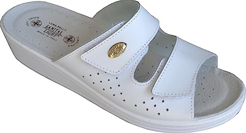 Sanital Light 1375 - Ciabatta donna in Pelle - BIANCO 36