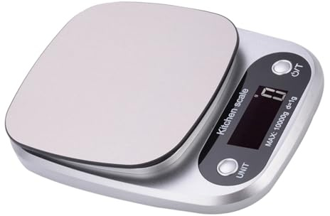 BESTonZON Bilancia da Cucina Bilancia Digitale per Alimenti con Alta Precisione a 1 Capacità di 10 Kg Bilancia Digitale Multifunzione