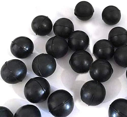 Dsoar Palla di Gomma Paintball Calibro .68 Morbidi da Allenamento Riutilizzabili, 120 PZ, Nero - Esercitazioni