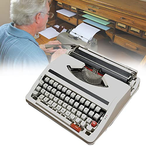 Retro Schreibmaschinen,Vintage Finish Antike Schreibmaschine,Alte Maschinen-Schreibmaschine,FüR Notizen Oder Briefe Oder Kreatives Schreiben,Tragbar Und Einfach Zu Bedienen,White