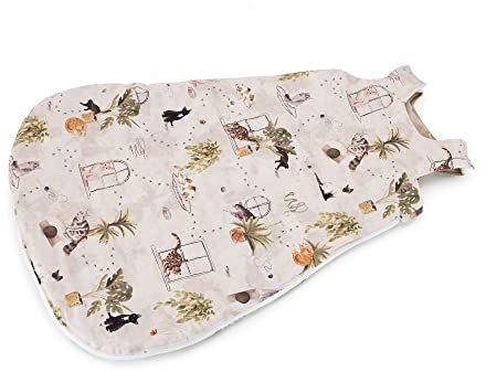 Makaszka Warmer, ganzjähriger und bequemer Baumwollschlafsack für Babys 2,5 TOG. Wird mit Reißverschluss und Druckknöpfen zugemacht. Es sorgt für sicheren Schlaf. Universalgröße. Meow Stories
