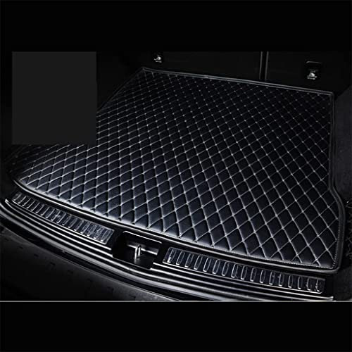 HOWENG Auto-Kofferraum-Matten Leder,für B-MW 5er G30 2018-2023 Auto-Kofferraum-Teppich-Innenraum Custom Protector Pad Wasserdichtes rutschfestes Zubehör,Black Beige