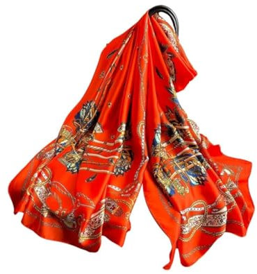 Trillion London® Designer-Seidenschal für Damen, Frühlingskollektion, leichtes Halstuch, Large