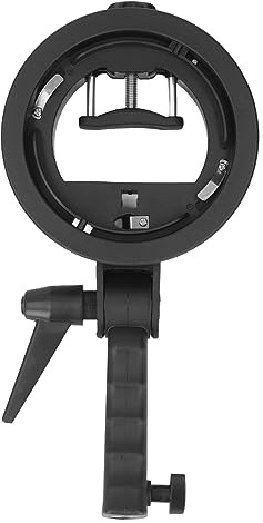 S-Typ-Halterung für Elinchrom-Halterung für Speedlite Flash Snoot Softbox Beauty Dish Reflektorschirm, Faltbar und Tragbar