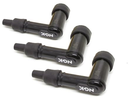 3x Zündkerzenstecker LB05F 90° für 14 mm Zündkerzen – Set passend für Roller Mofa Moped Mokick Yamaha Simson Vespa Puch Piaggio