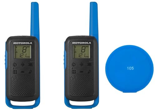 Motorola TALKABOUT T62 Blue tragbares PMR-Funkset mit 2 Stück + Geschenk-Klebepad Blau