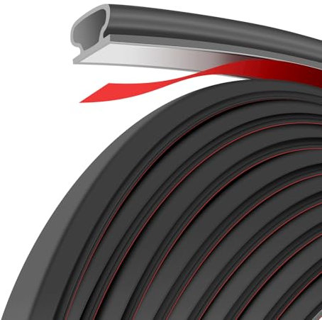 shinfly Türdichtung Dichtungsband Selbstklebend 6M – Gummidichtung für Türen & Fenster, Zugluftstopper, Schalldämmung, Wasserdicht & Staubdicht, Anti-Kollision (Schwarz)