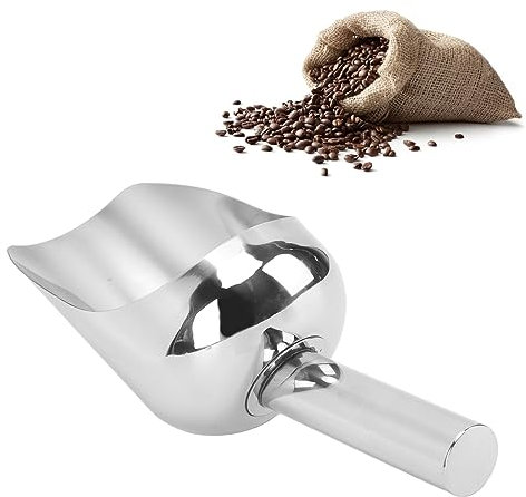 Paletta per ghiaccio da cucina per macchina per il ghiaccio, paletta per ghiaccio in acciaio inossidabile, paletta per alimenti per ghiaccio, pala multiuso di grande capacità per (L 30cm / 11.8in)