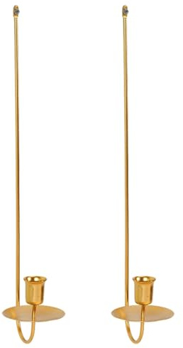 Väggljushållare | Ljusstake | guldljushållare, metallväggdekor ljushållare set väggkonst lampskärmar heminredning ljus guld vägglampor metallljushållare