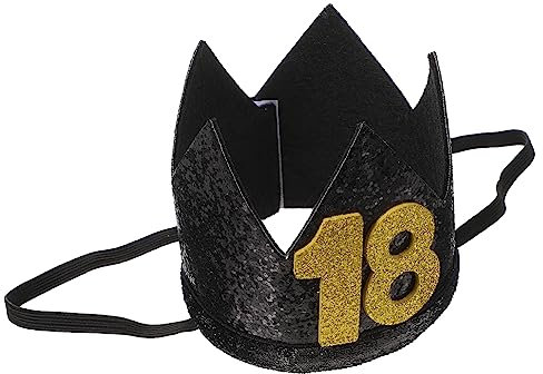 QUMIIRITY 1stück Geburtstag Krone Dekorative Auffälliger Hut Für Geburtstagsfeiern Handgefertigte Schwarze Und Goldene Krone Leicht Und Tragbar Für Besondere Anlässe