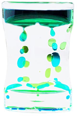 Liquid Motion Timer Bubbler für Kinder Erwachsene, Tropfen Sanduhr Flüssig Bunte Lavalampe Schreibtisch Dekor Hourglass Fidget Toy Stressreduzierung Sensorisches Spielzeug für Angst Relief (B)