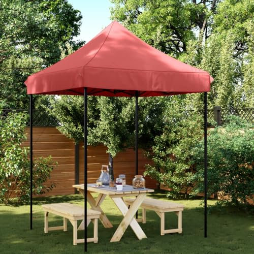 Xichuzi Partyzelt Faltbar Pop-Up Burgunderrot 200x200x306 cm, Festzelt, Pavillion, Bierzelt, Garten Party Zelt, Gartenzelt, Grillpavillon - 4004987