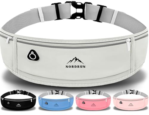 Nordrun Marsupio Running Uomo & Donna, marsupio corsa Impermeabile - per Corsa, Sportivo, Trekking, Sport, Fitness, Jogging - marsupio running Cintura Palestra - per Tutti Cellulare