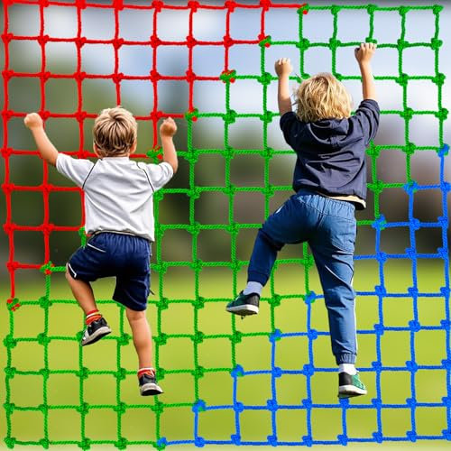 HARERNET Filet d'escalade, filet d'escalade en polyester pour aire de jeux (2 x 2 m)