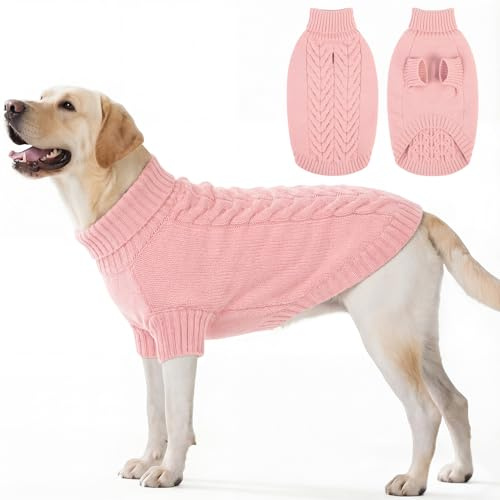 ASENKU Jersey Perro Grande,Suéter para Perros Gato Cálido Ropa de Invierno,Abrigo para Mascotas para Bulldog Frances,Chihuahua,Teckel, XL