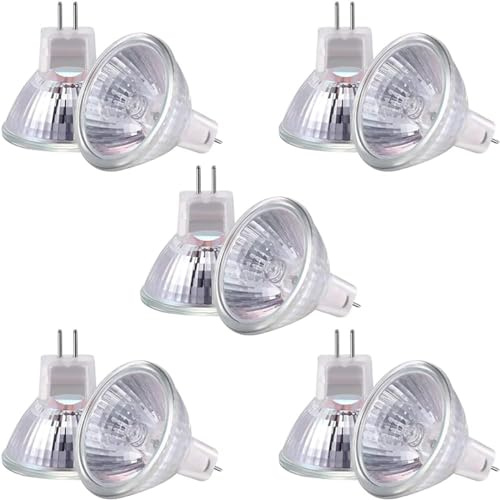 Moscare 10 Pack MR16 Halogen Light Bulbs, GU5.3 50W 12V 2 Pin Halogen Spotlight Bulbs Warm White 2700K Dimmable for Ceiling Light, 50mm Diameter (10 Pack MR16 50W)