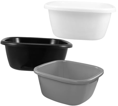 ERINGOGO 3pezzi Bacinella Plastica Per Bagno Vasca Per Pediluvio Lavabo Per Secchio Per Lavare i Piatti Piccolo Lavabo Bacinella Portatile Per Lavare i Piedi