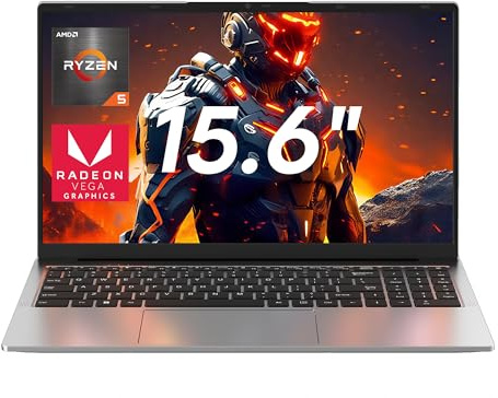jumper 2025 Gaming Laptop, AMD Ryzen 5 7430U(Up to 4.3GHz), 16GB DDR4 1TB NVME SSD, 15.6 FHD IPS Screen, 62.7Wh Battery, Windows 11, GPU, USB3.2, 4 Stereo Speakers, 2 Memory Slots.