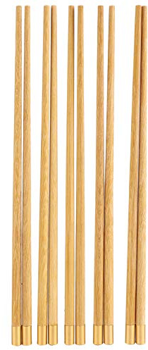 Generic Juego de Palillos de Palisandro de Estilo Chino con Incrustaciones de Personajes de la Suerte para Familiares y Amigos, Vajilla Duradera para el Hogar Exclusiva, Juego de 5 Pares (Cinco