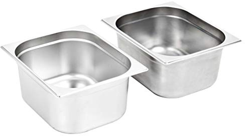 Lumanois Contenitori Gastronorm 2 pz GN 1/2 150 mm in Acciaio Inox, Accessori Strumenti Cucina,Accessori per scaldavivande a Vapore,Vaschette per scaldavivande a Vapore, 2.05kg-50889