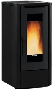 Stufa a Pellet Canalizzata La Nordica Extraflame Teorema Plus AD Nera– 12 kW - Classe Energetica A+ – Certificazione Ambientale 5 Stelle