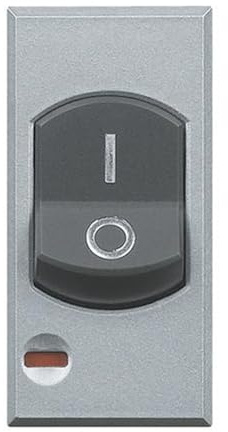 Bticino HC4301/10 Axolute Interruttore Automatico Bipolare con Un Polo Protetto 10A 230 V, Potere Interruzione 3000A 230 Vac, Argento