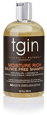 tgin Moisture Rich Sulfate Free Shampoo for Natural Hair, 13 oz by tgin (Thank God It's Natural)
