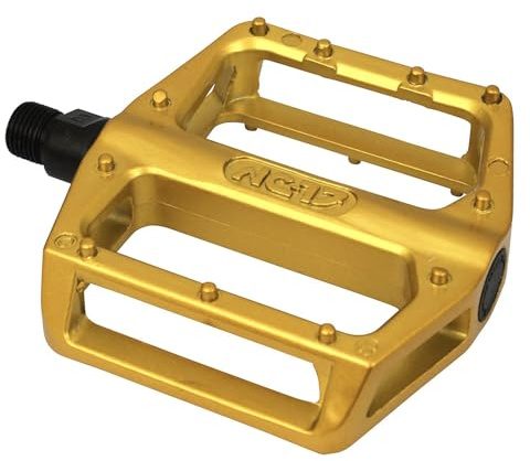 NC-17 Sudpin STD Zero Pro platåpedal/cykelpedaler MTB/mountainbike/BMX-pedal, aluminium, hållbar, superlätt, fasta stift guld guld
