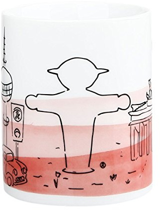 AMPELMANN Kaffeetasse Frühaufsteher Silhouette Berlin (Steher - Rot)